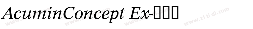 AcuminConcept Ex字体转换